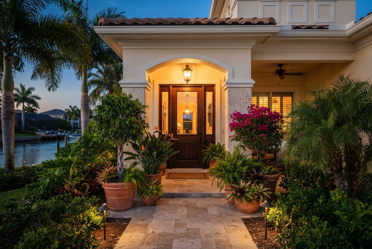 A welcoming Southwest Florida home entryway